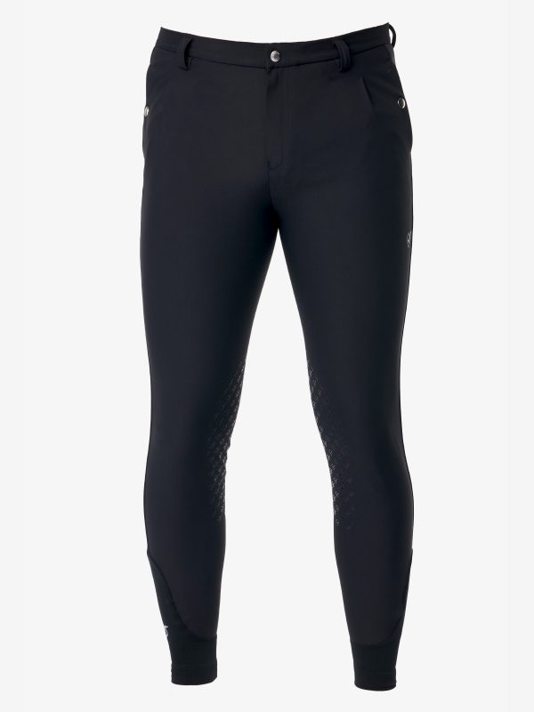 Mens Elite Classic Pleated Breeches Black