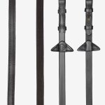 Rubber Half lined Reins Brown/Brass