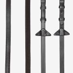Rubber Half lined Reins Brown/Silver