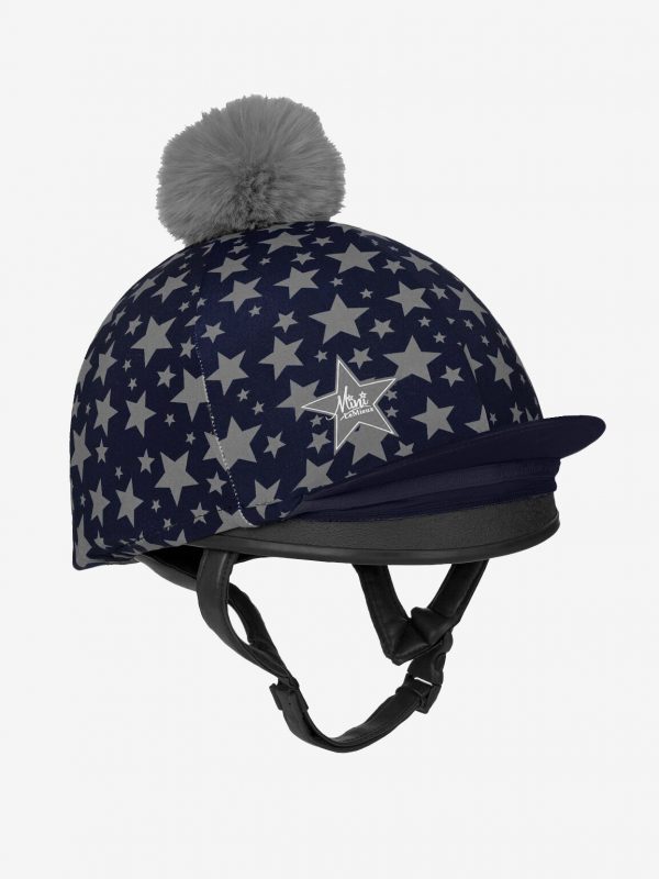 Mini Reflective Print Hat Silk Indigo