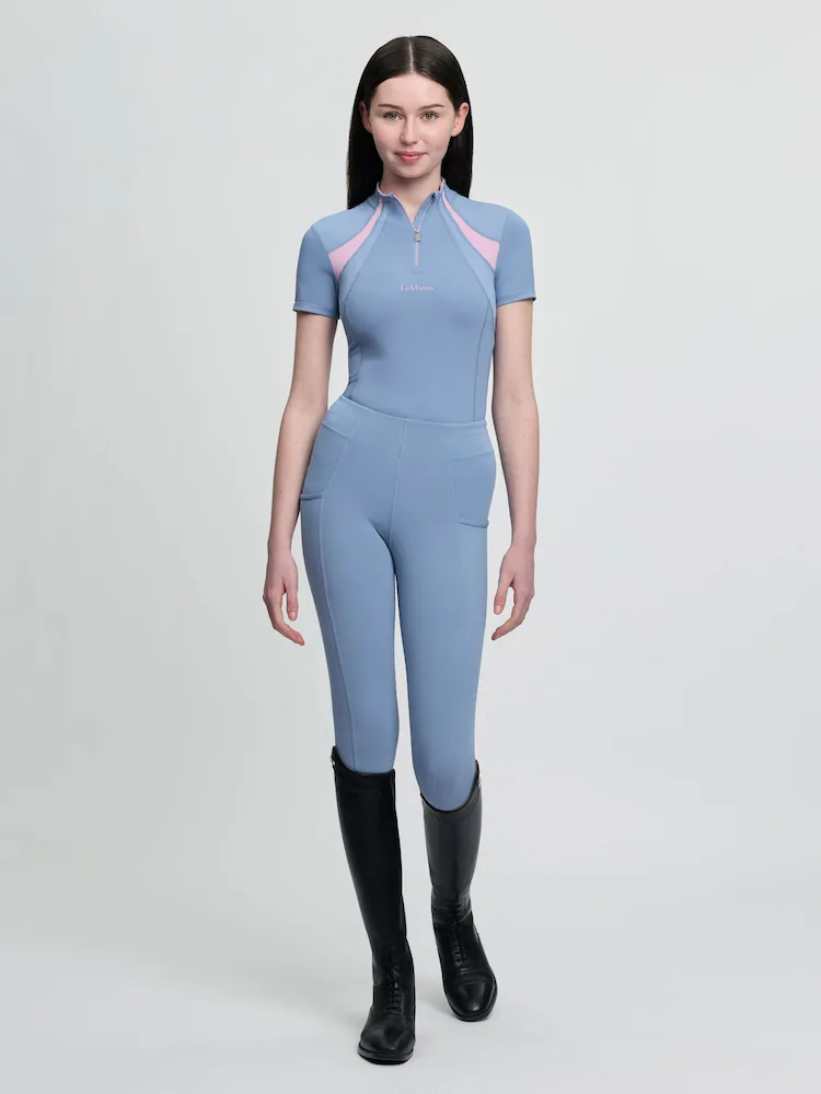 LeMieux Young Rider Mia Mesh Powder Blue Base Layer - Imagen 2